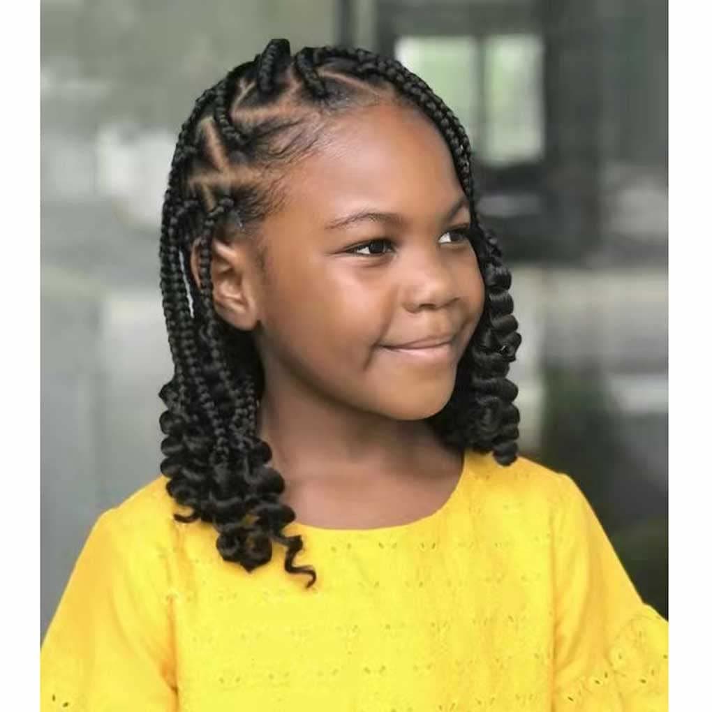 7 Packs Crochet Box Braids Curly Ends 10 Inch Braid Crochet Hair for Black Women 10 Inch 2