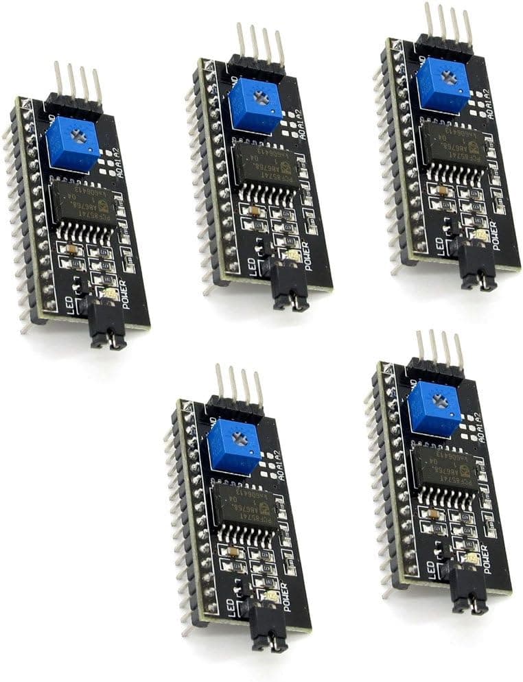 5 Pcs 1602LCD Display IICI2CTWISP I Serial Interface Board Module Port for Arduino