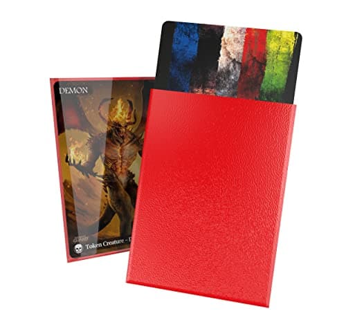 Ultimate Guard Cortex Outer Card Sleeves 100 Standard Size TCG Sleeves 66 x 91mm Red Back Glossy Finish No PVC AcidFree High Clarity