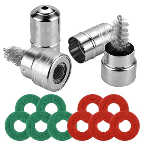 Battery Terminal Cleaner Tool Kit 2Pack Battery Post Wire Brush with Metal Case and 10 AntiCorrosion Fiber Washers 5 Red 5 Green for Car Truck RV and Marine Batteries