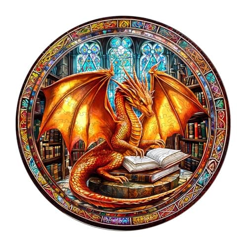 Wooden Puzzles for AdultsDragon Wooden PuzzlesUnique Shape Advanced Animal Jigsaw Puzzle for Adults Challenge Wooden Jigsaw PuzzleS85 85 in 100pcs