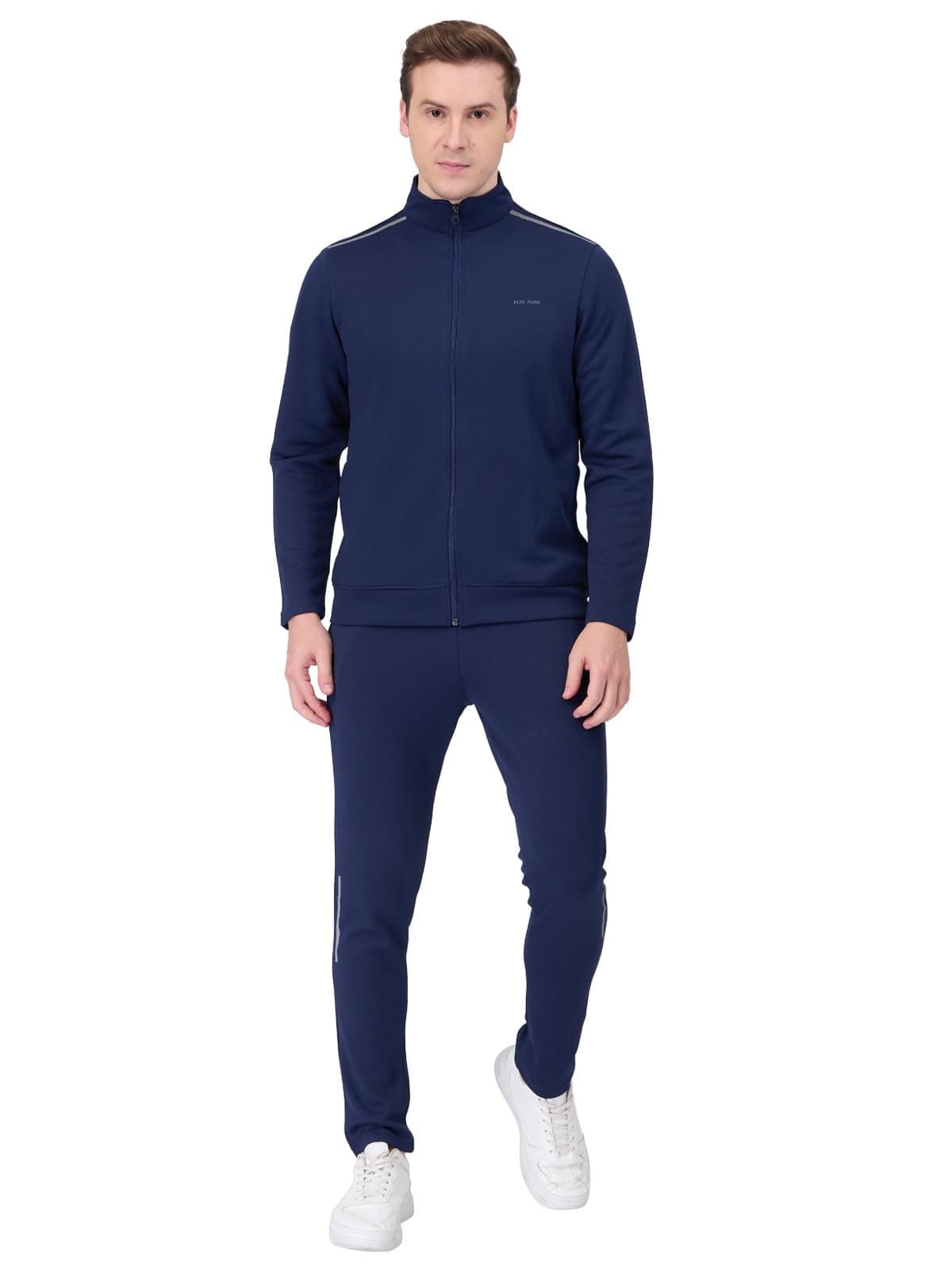 Pepe Jeans Men's Dry-Fit Moisture Wicking Active Track Suit Navy-Xl,Sports Suit