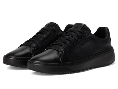 Cole Haan Mens Grandpro Topspin Sneaker, Black Leather/Black, 10.5-W US