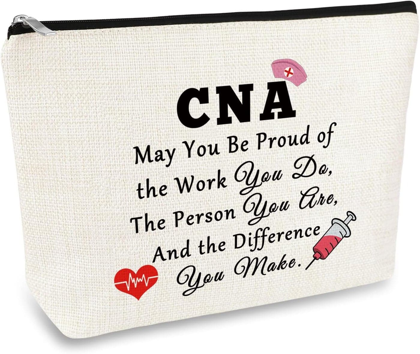 CNA Gift CNA Thank You Gifts Makeup Bag Certified Nursing Assistant Gifts CNA Cosmetic Bag Gifts for Women CNA Week Gifts Appreciation Gifts for CNA Leaving Retirement Gifts CNA Student Gifts