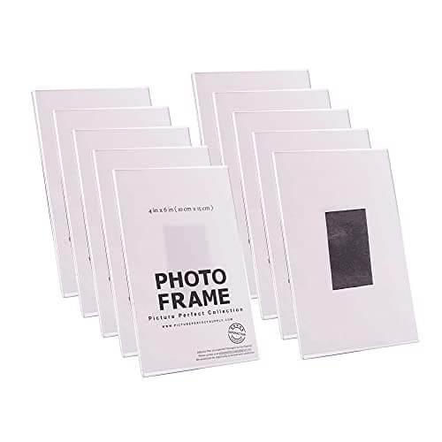 4x6 Clear Acrylic Picture Frame Magnet; Magnetic Acrylic Photo Frames (10)