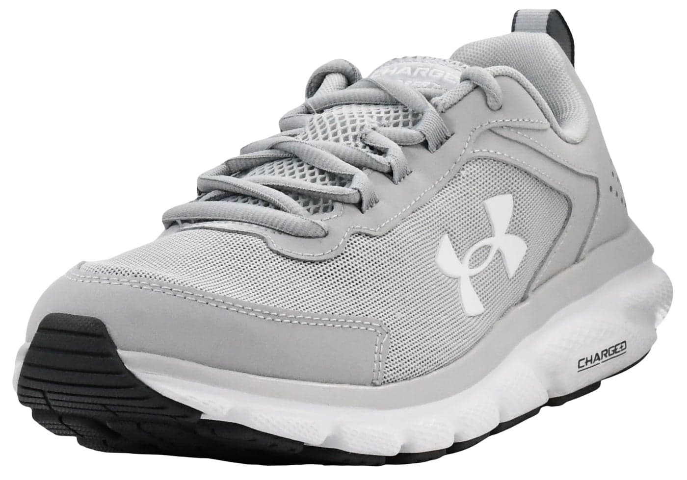 Under Armour Men's Charged Assert 9, Mod Gray (101)/White, 11 M US