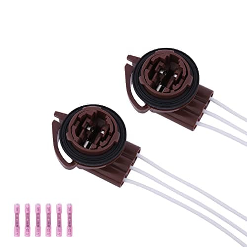 3156 3157 Pre-Wired Harness Sockets (2Pcs),Replaces# 15306147 LS92 645-626,Daytime Running Light Socket,Turn Signal Lamp Socket,Brake Light Socket