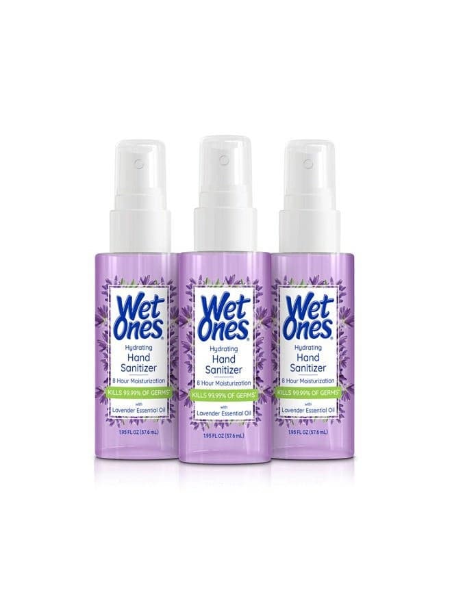 Hydrating Hand Sanitizer Mist | Spray Hand Sanitizer Travel Size, 1.95 oz. | Lavender-Scented Hand Sanitizer Spray (3 Pack)