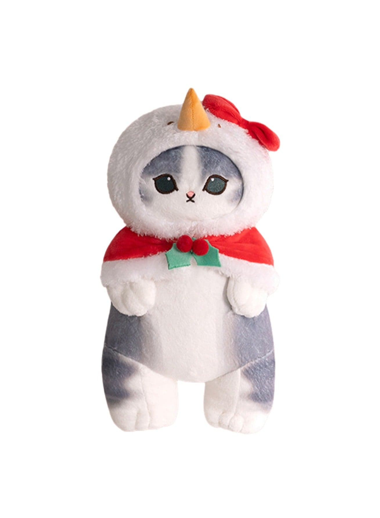 12-Inch Red Cape Cat Doll Plush Toy | Mofusand Character | Soft And Cute | Cartoon Doll | Suitable As A Gift For Children Over 3 Years Old