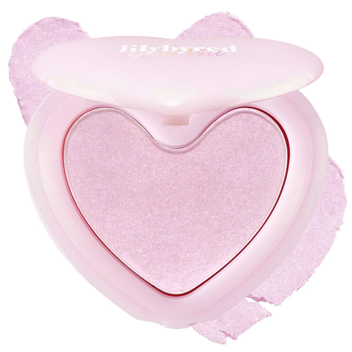 lilybyred Luv Beam Glow Veil Korean HeartShaped Highlighter Illuminating Shimmer Radiant Glow Silky Powder Texture Buildable Blendable Lightweight LongLasting 011 oz 02 Holy Beam