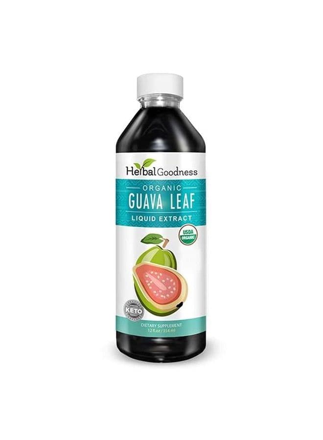 Guava Leaf Extract Metabolism Support - Organic 12oz Liquid - Natural Sleep | Immune Support| Hair Growth - Made in The USA by Herbal Goodness