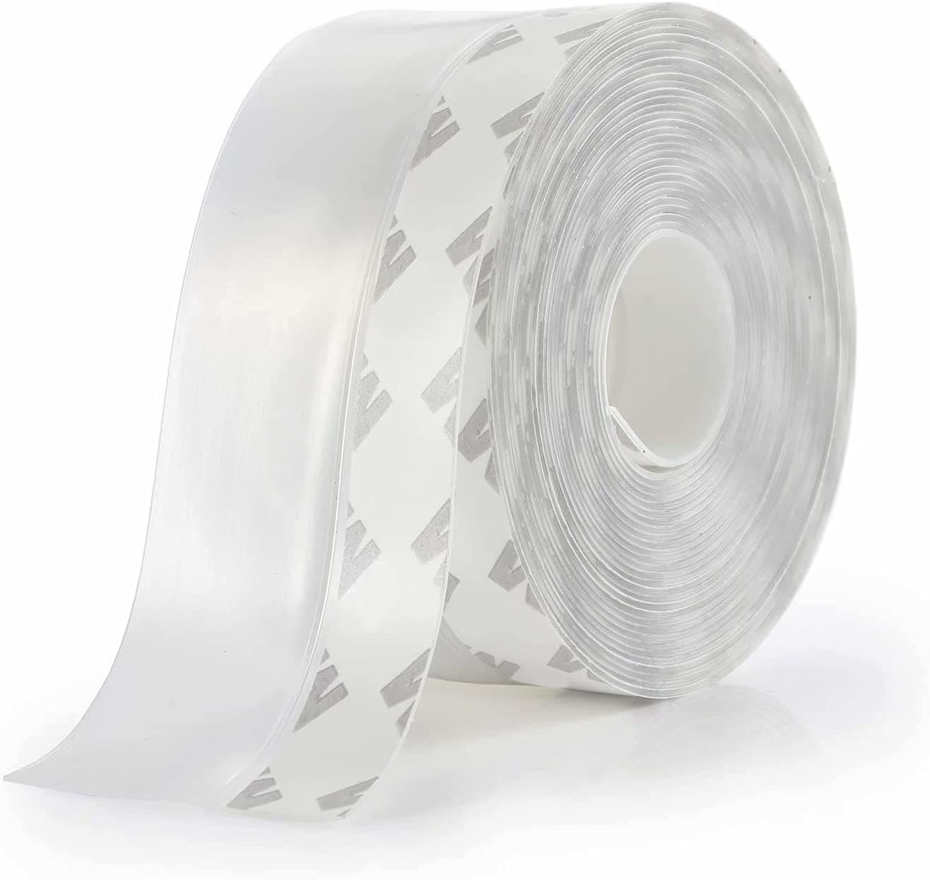 Weather Stripping Door Seal StripDoor Strip Bottom for Doors Silicone Sealing Sticker Adhesive for Doors and Windows Gaps of AntiCollision Silicone 5M16FT 45MM Transparent