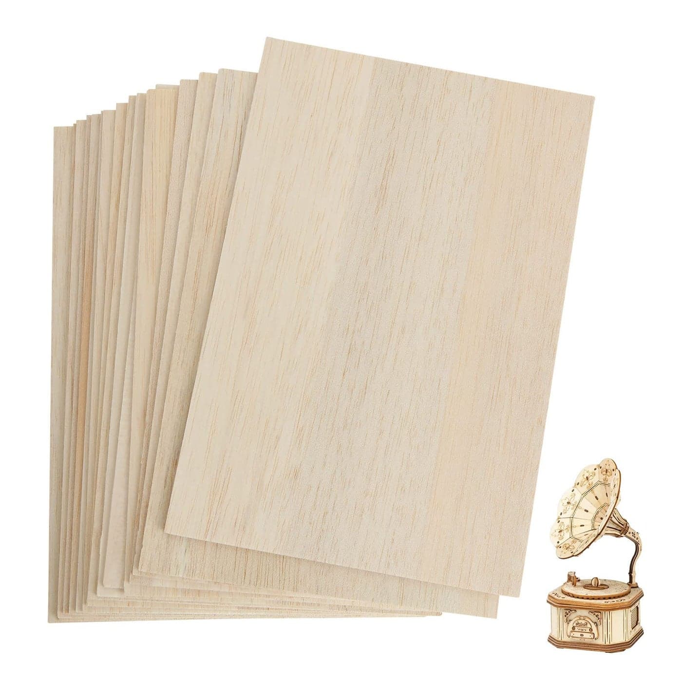 10 Pack 420 x 300mm Basswood Sheets 3MM Craft Plywood Sheets A3 Plywood Board Thin Wood Sheet Unfinished Wood Boards for Crafts Hobby Model Making Wood Burning