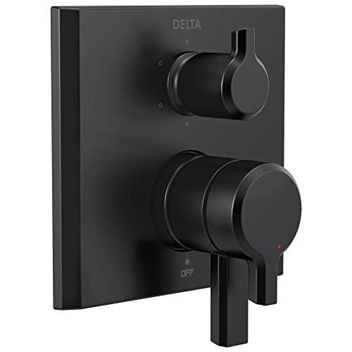 DELTA FAUCET T27999BL Pivotal Monitor 17 Series Valve Trim with 6Setting Integrated Diverter Matte Black