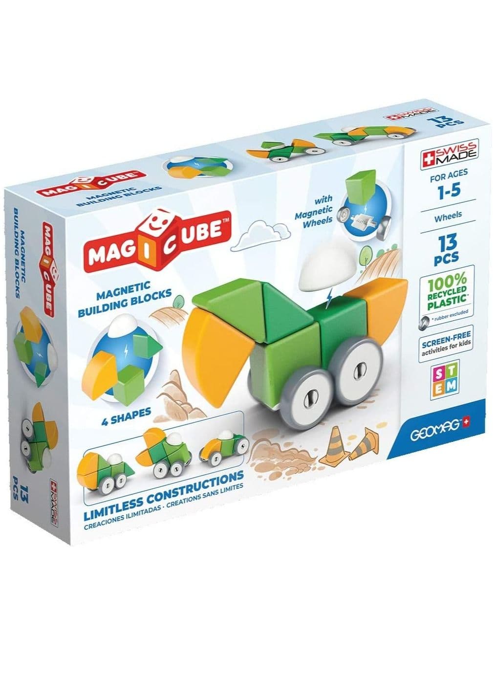 Geomag Magicube 4 Shapes Wheels 13pcs