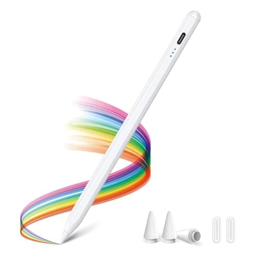 SEIBEN Upgraded Stylus Pen, Compatible with IPAD,Ultra High Precision&Sensitivity, with Palm Rejection,Tilt Sensitivity,Magnetic Absorption for IPAD 2018 & Later,White. Works only with IPads.