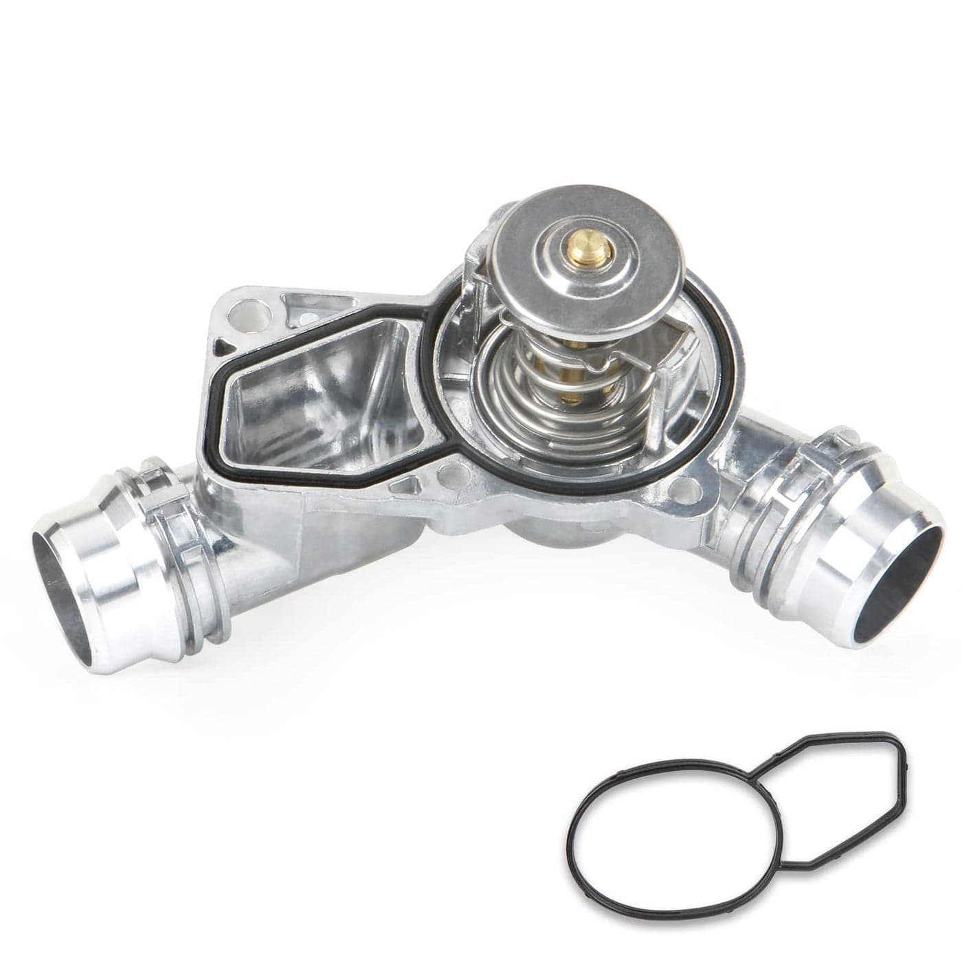 MILIPARTS Aluminum Engine Coolant Thermostat Housing Assembly with Sensor Compatible with BMW E36 E39 E46 E53 E85 X3 X5 Z3 Z4 320i 323i 325i 328i 330i 525i 530i OE11537509227 11531437040 11531436823