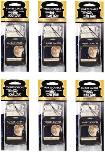 Yankee Candle MidSummer's Night Paper Car Jar Hanging Air Freshener (Pack of 6)
