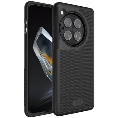 TUDIA MergeGrip Phone Case for OnePlus 12 5G 2024 - Military Grade, Drop Tested, Dual Layer, Shockproof, Anti-Slip, Heavy Duty & Protector Cover Protective Phone Case - Matte Black