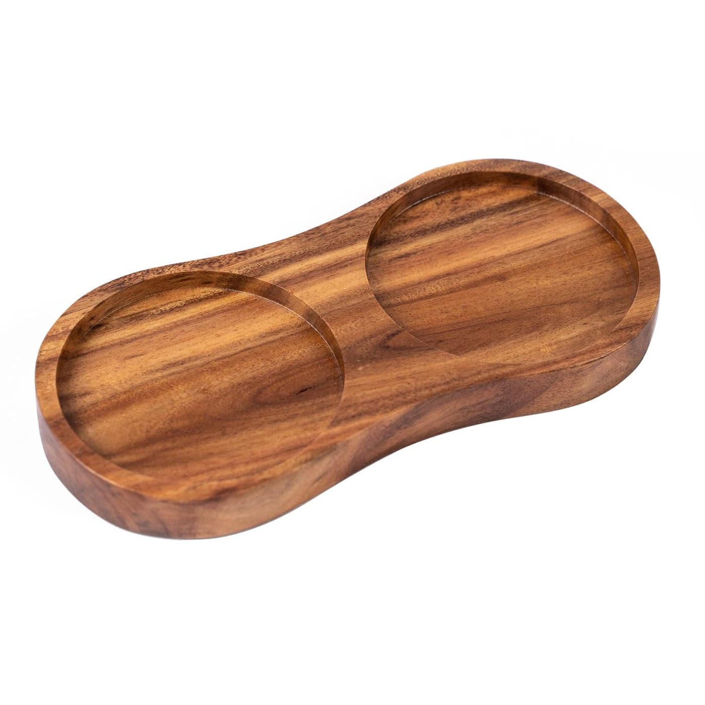 DeroTeno Salt and Pepper Mill Tray Inner Dia 68 cm 268 inch Acacia Wood Pepper Grinder Rest Dining Table Protector Pepper Mill and Salt Mill are not Included