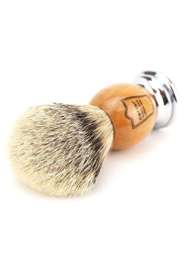 100% Silvertip Badger Bristle Shaving with Deluxe Olivewood & Chrome Handle - Brush Stand Included