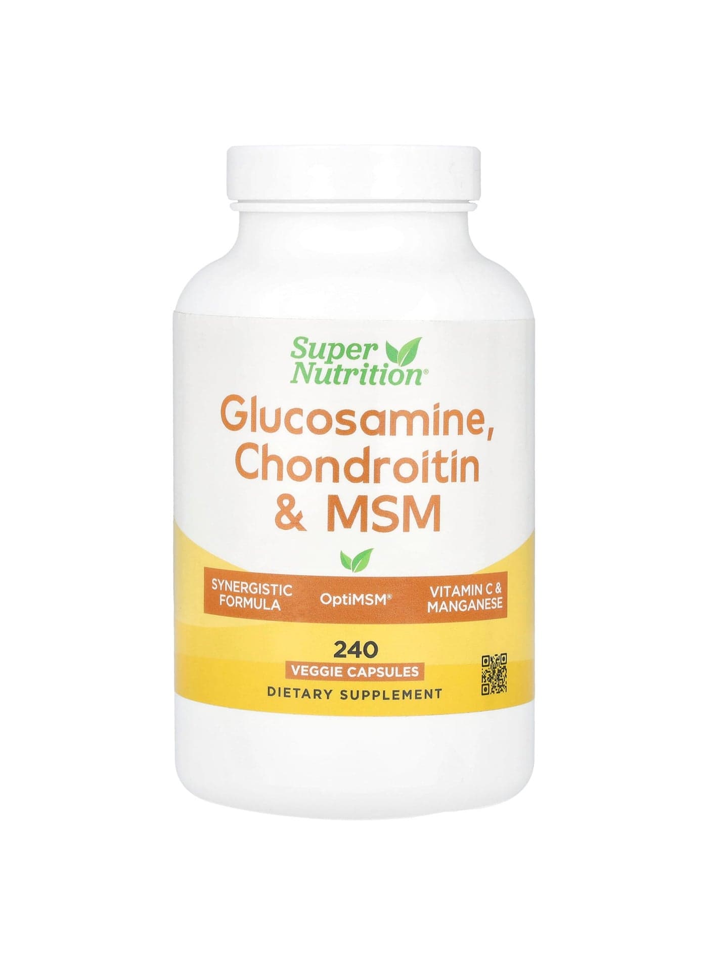 Glucosamine, Chondroitin, & MSM with Potassium and Vitamin C, 240 Veggie Capsules