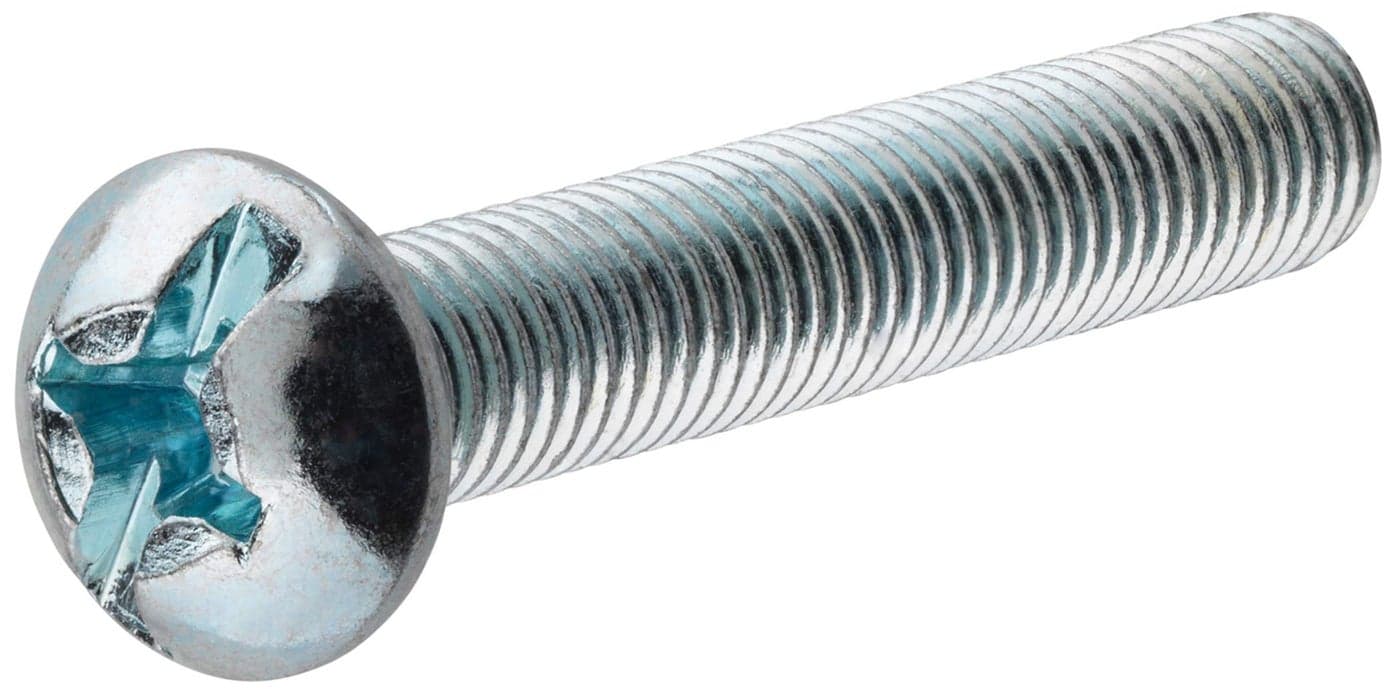 Zinc Round Head Combination Machine Screw 14 x 212