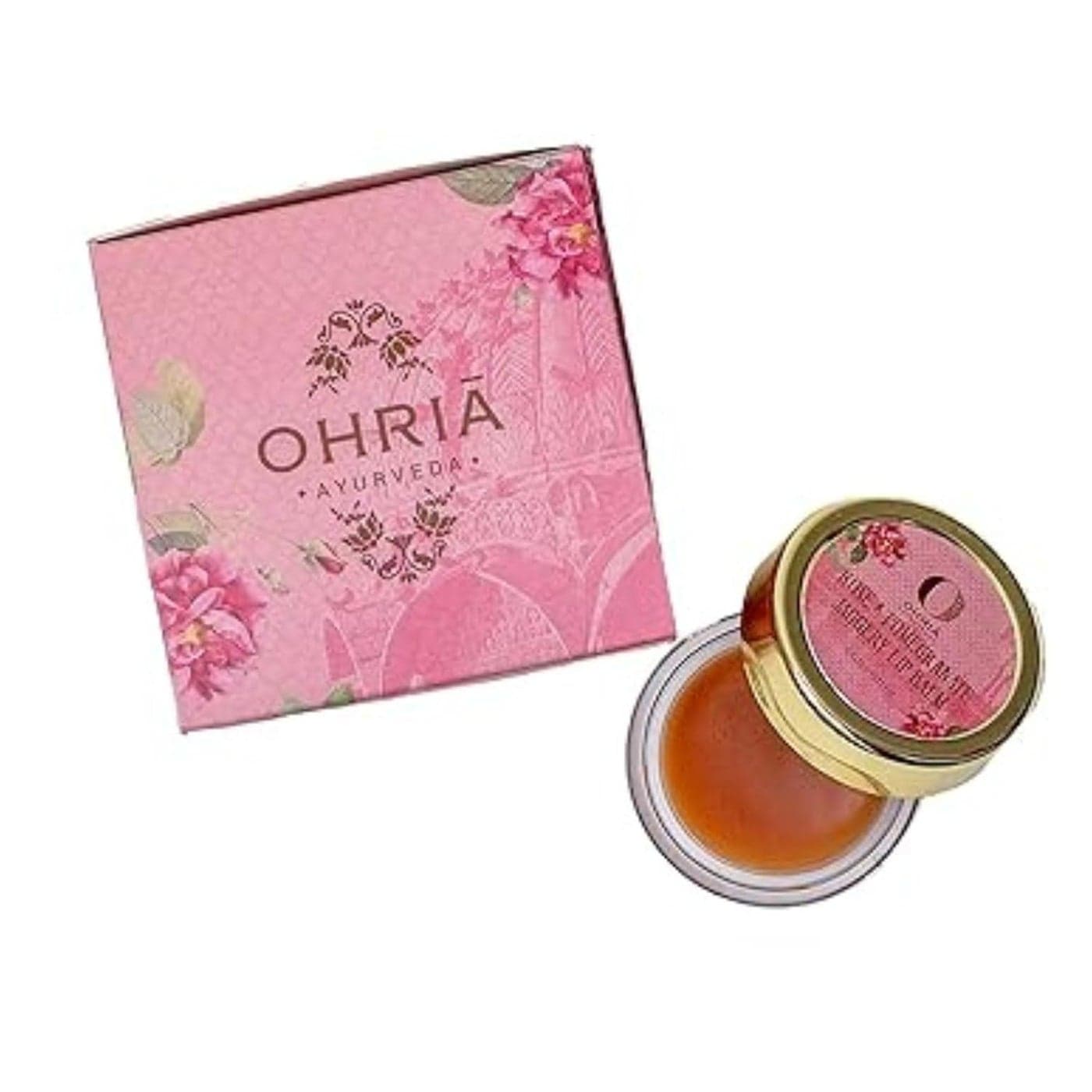 Ohria Ayurveda Rose Pomegranate Jaggery Lip Balm Deeply Hydrates Softens Reduces Lip Pigmentation For Dark Dry Chapped Lips All Skin Types 6gm