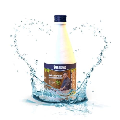Sheenlac Water Based Interior Wood Polish | Odorless, Non-Flammable | Quick Dry Varnish | 100% Lead-Free | High Water Resistance | Eco-Friendly Polish for All Furniture - Satin Finish 500ml