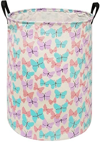 MAIZMZ Storage Bins Toys Box Kids Baby Hamper Waterproof Laundry Basket Canvas Collapsible Gift Organizer Bin for HomeDormKitchenPetOfficeClosetShelfGift BasketsButterfly