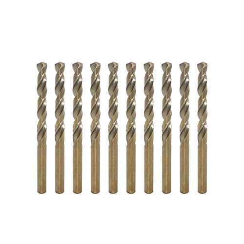 2mm Metric M35 Cobalt Steel Extremely Heat Resistant Twist Drill Bit of 10pcs with Straight Shank to Cut Through Hard Metals Such as Stainless Steel and Cast Iron, 5% Cobalt M35 Grade HSS-CO
