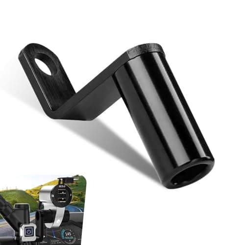 Foelony Motorcycle Mirror Mount Extender Aluminum Alloy MultiFunctional Bike Conversion Bracket Universal Mirror Phone Holder Bracket for Bicycle Motorcycle Black