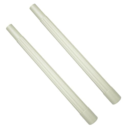 HASMX 19 inch Length Vacuum Wand Attachment, Replacement Vacuum Cleaner Wand Tube, Plastic Wand Pipe, Vacuum Attachment White Plastic Wand Pipe Hose Tool Extension 1.25 ID (2-Pack)