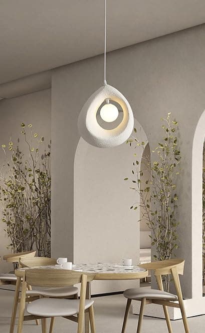 CITRA Grey Earthly Wabi Sabi Chandelier 300 MM for Living Room Outdoor Light - Warm White