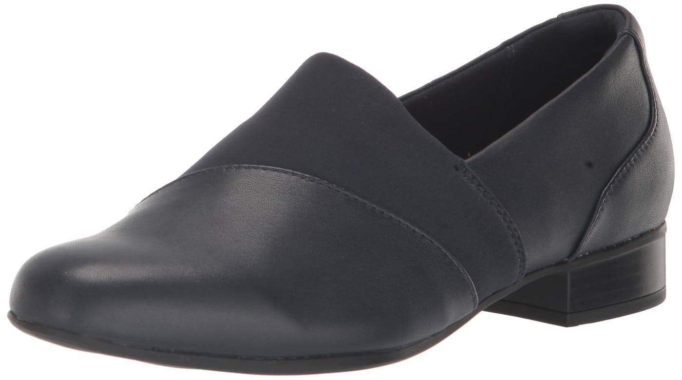 Clarks Blue's Juliet Gem Loafer, Navy Leather, 9.5 Wide US
