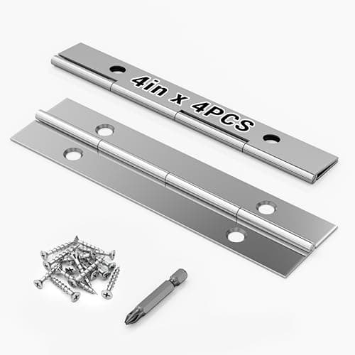Arwnnklo 2 pcs Continuous & Piano Hinges,304 Stainless Steel Heavy Duty Piano 12 inch(30cm) x 1.2 inch(3cm), 0.047 inch Leaf Thickness, Suitable for Piano cabinets, cupboards, and Various DIY