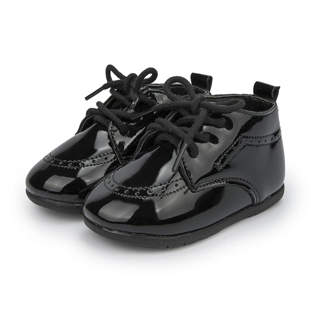 Meckior Infant Baby Boys Girls Classic PU Leather Wedding Loafers Brogue Toddler Oxford Dress Shoes First Steps Walking Flat Lazy Crib Shoe