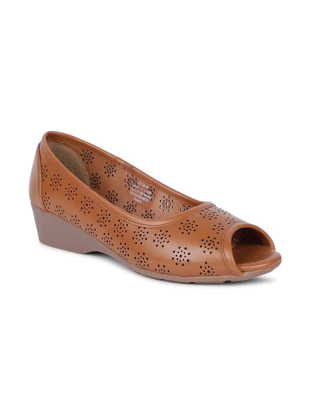Bata Sarina Peeptoe Women's Brown Ballerina - 6 UK (6514941)