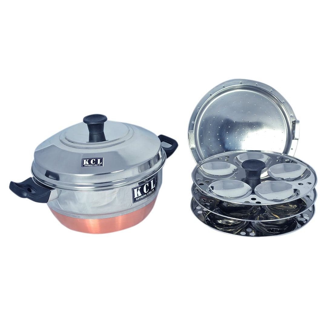 KCL 15 Idly Maker Steamer Copper & Gas Base