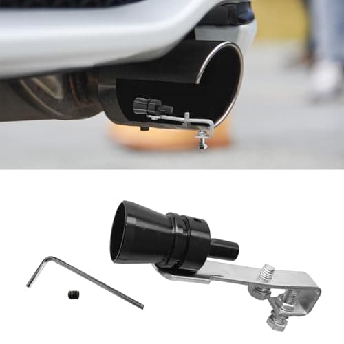 RGOAANC Car Turbo Whistle Exhaust Whistle Aluminum Car Turbo Sound Simulator Universal Modification Accessories Vehicle Blow Valve Tip Metal Simulation Muffler for Most Cars Sedans Motorcycles M