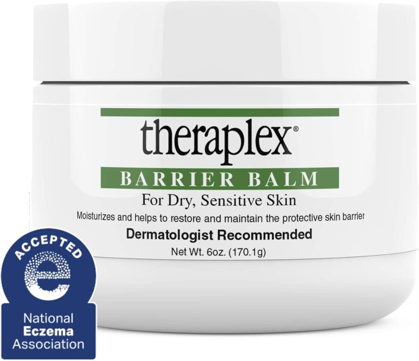 Theraplex Skin Barrier Balm Barrier Repair Moisturizer Cream Body Balm Dry Sensitive Skin No Parabens or Preservatives Noncomedogenic and Hypoallergenic Dermatologist Recommended 6 Oz