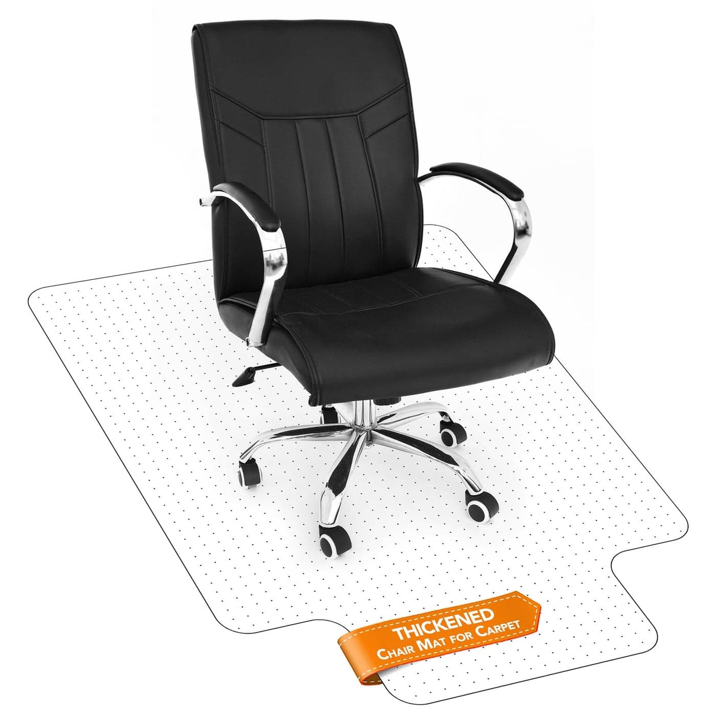 Thickened Chair Mat for Carpet Low Pile Carpet Protector for Office Computer Desk Chair Heavy Duty Desk Chair Mat for Carpeted Floors Clear with Lip 475X355X015