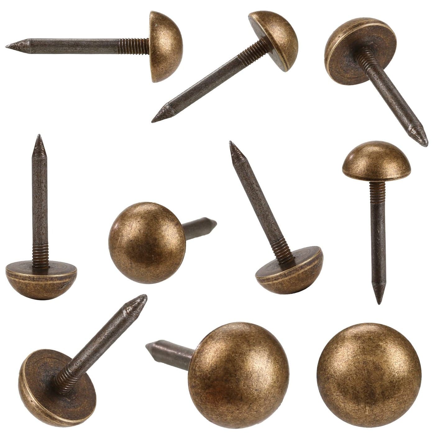 Solid Pure Brass Tacks as Antique Upholstery Tacks for Furniture Decorative Push Pins for WoodCarpet TacksHardware TacksWall TacksThumb TacksBrass Fasteners1212mm Brozen Color20 Pcs