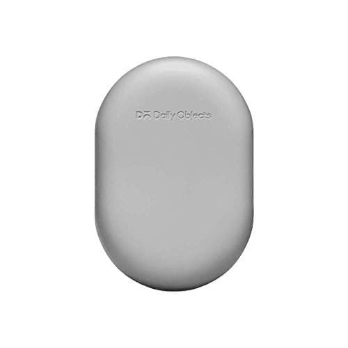 DailyObjects Oblong Earphones & Cable Pouch for Cables/Chords/Wires | Wire Winder, Earphones Holder, Mini Clip Organiser | Made of Non-deformable Silicone | for Office and Travel Purposes - Gray