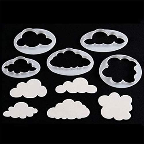 HomeBakers Mart Fondant Cloud Cutter (Set of 5) for Cake