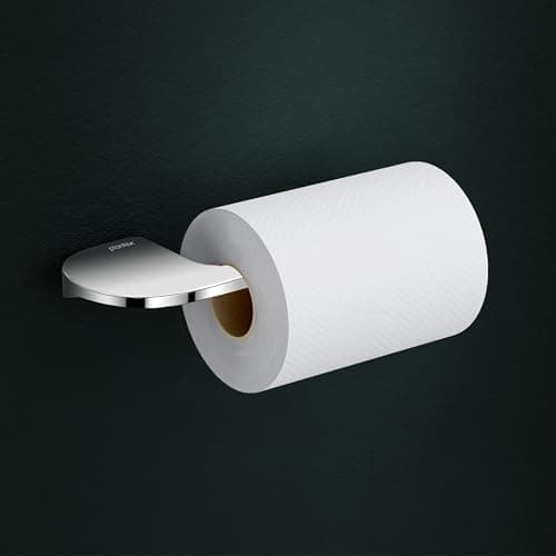Plantex Smero Pure Brass Toilet Paper Roll Holder for Washroom/Tissue Holder/Toilet Paper Holder Stand for Bathroom/Kitchen/Bathroom Accessories - Aqua(Chrome)