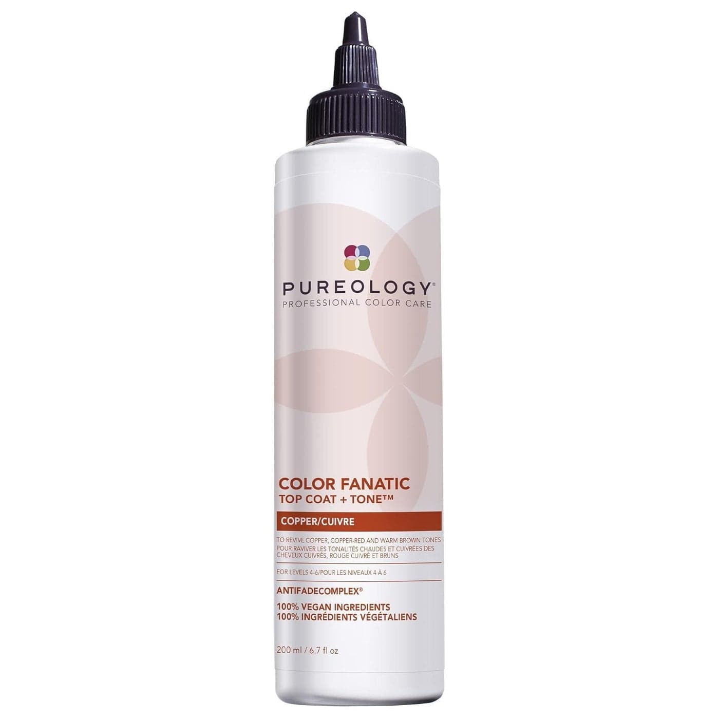 Pureology Color Fanatic Top Coat + Tone Copper High-Gloss Hair Toner | Hair Gloss for Color-Treated Hair | Glaze For Auburn & Red Hair | 6.7 Fl Oz