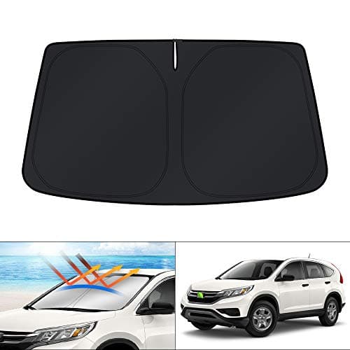 KUST Windshield Sun Shade for 2007-2022 Honda CRV Accessories, Custom Fit CR-V Sunshade Foldable Sun Visor Protector Blocks UV Rays Keep Your Car Cooler
