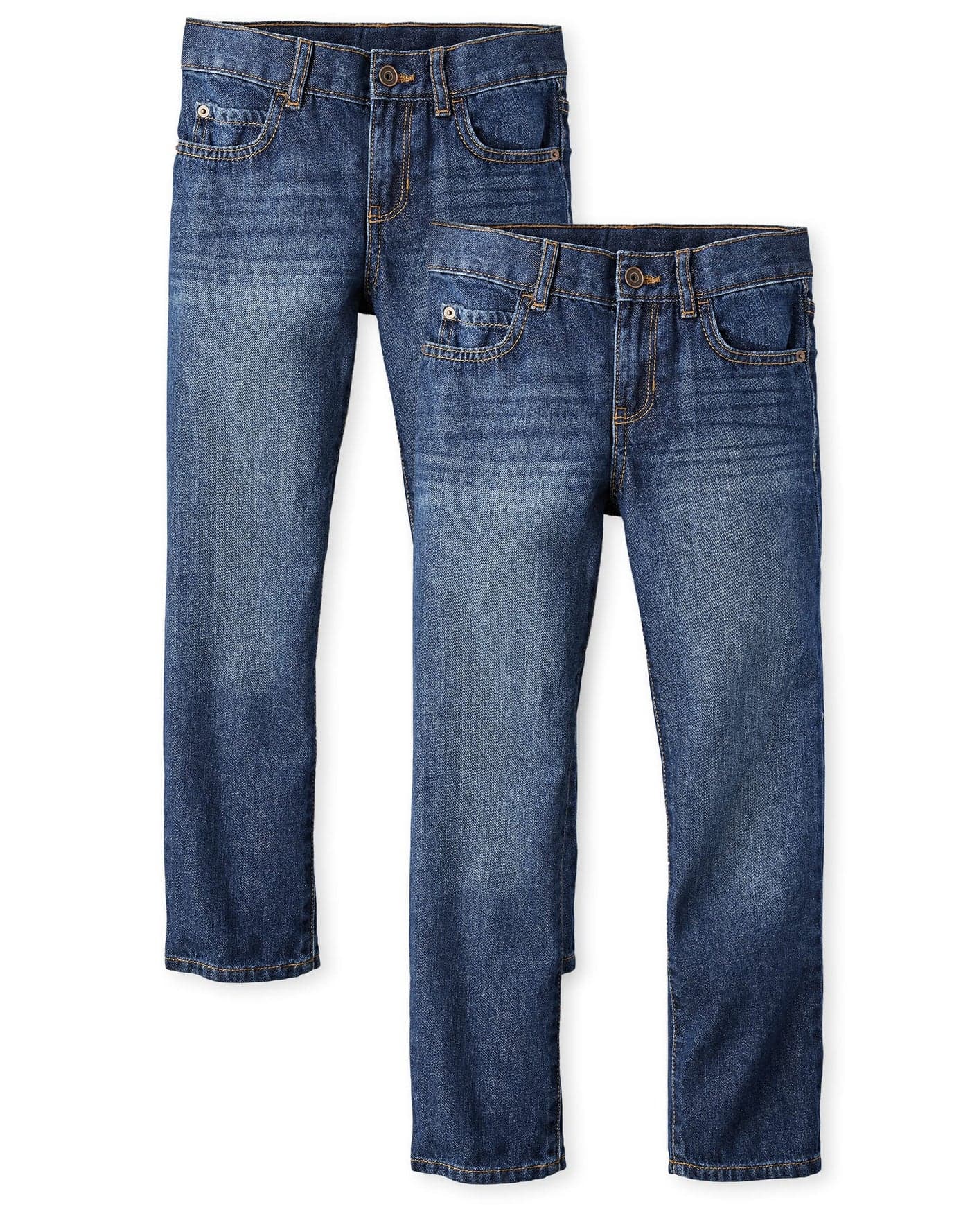 The Childrens Place Boys Basic Straight Leg JeansDk Juptier 2 Pack12