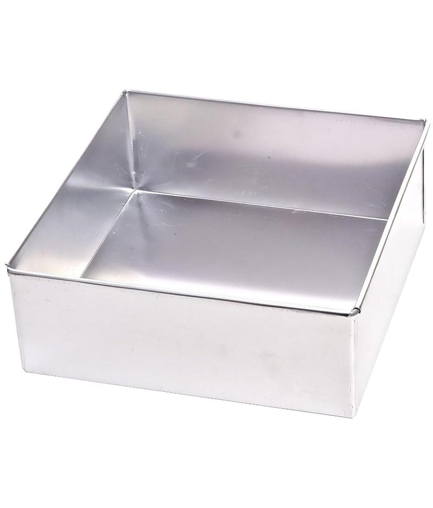 RINKLE TRENDZ Aluminium Square Cake Mould Cake Pan Cake Tin Tray 6 Inches For Baking Half 1/2 Kg 500 Grams In Oven, Silver